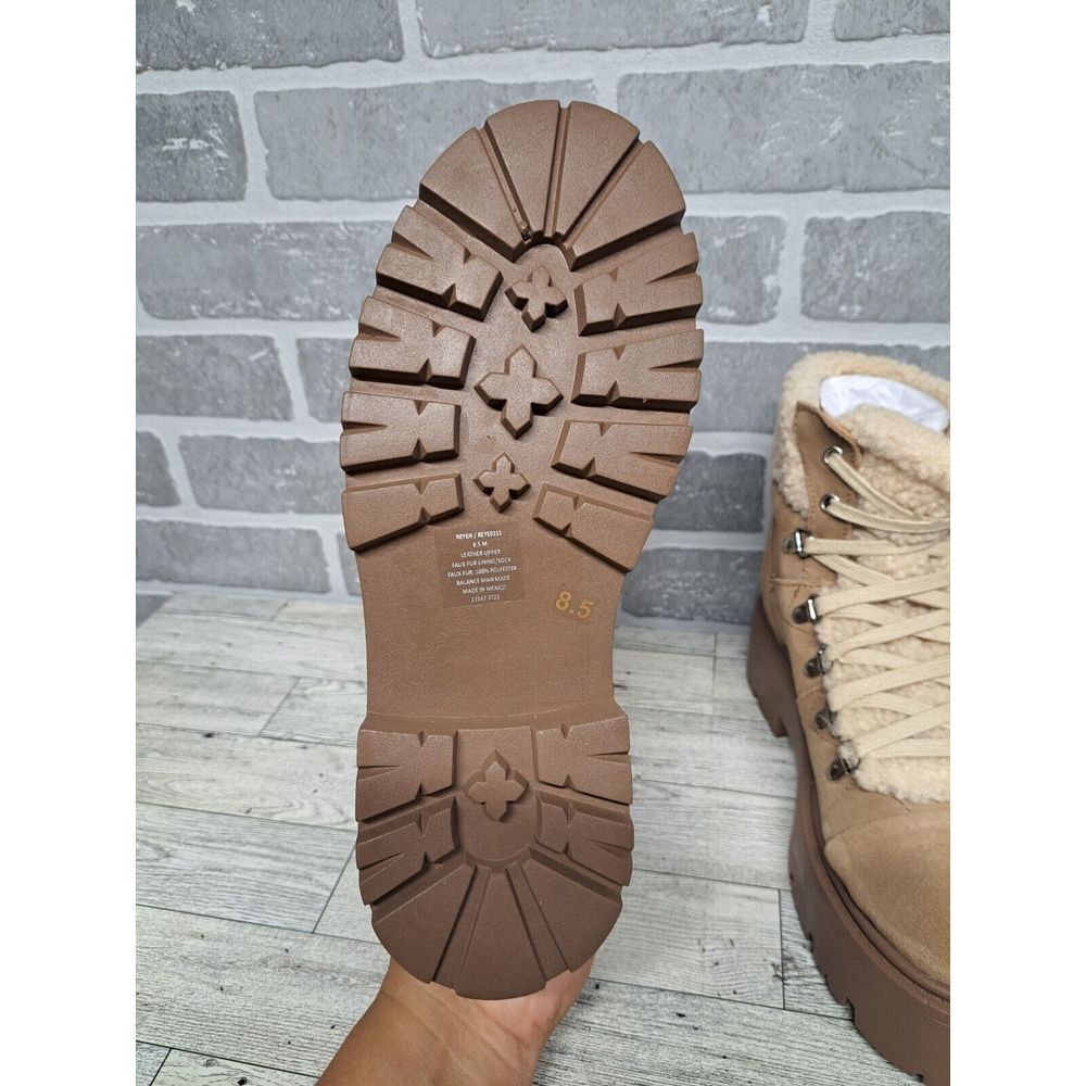 Steve Madden Reyen Suede Faux Fur Shearling Cold Weather Lug Sole Platforms Boot - Picture 9 of 16